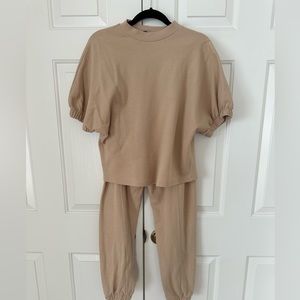 Zara- Camel Color Sweatsuit - image 1